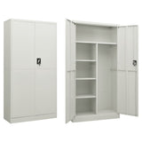 NNEVL Locker Cabinet Light Grey 90x40x180 cm Steel