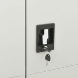 NNEVL Locker Cabinet Light Grey 90x40x180 cm Steel