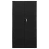 NNEVL Locker Cabinet Black 90x40x180 cm Steel