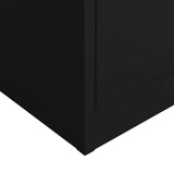 NNEVL Locker Cabinet Black 90x40x180 cm Steel