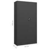 NNEVL Locker Cabinet Anthracite 90x40x180 cm Steel