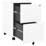 NNEVL Mobile File Cabinet White 39x45x67 cm Steel