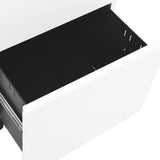 NNEVL Mobile File Cabinet White 39x45x60 cm Steel