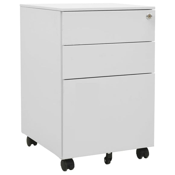 NNEVL Mobile File Cabinet Light Grey 39x45x60 cm Steel