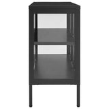 NNEVL Sideboard Anthracite 105x35x70 cm Steel and Glass