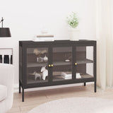 NNEVL Sideboard Anthracite 105x35x70 cm Steel and Glass