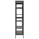 NNEVL Display Cabinet Anthracite 90x40x180 cm Steel and Tempered Glass