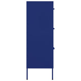 NNEVL Drawer Cabinet Navy Blue 80x35x101.5 cm Steel