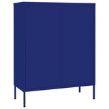 NNEVL Drawer Cabinet Navy Blue 80x35x101.5 cm Steel