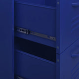 NNEVL Drawer Cabinet Navy Blue 80x35x101.5 cm Steel