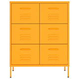 NNEVL Drawer Cabinet Mustard Yellow 80x35x101.5 cm Steel