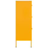 NNEVL Drawer Cabinet Mustard Yellow 80x35x101.5 cm Steel
