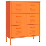 NNEVL Drawer Cabinet Orange 80x35x101.5 cm Steel