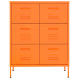 NNEVL Drawer Cabinet Orange 80x35x101.5 cm Steel