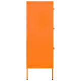NNEVL Drawer Cabinet Orange 80x35x101.5 cm Steel