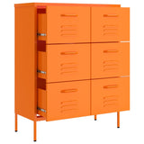 NNEVL Drawer Cabinet Orange 80x35x101.5 cm Steel