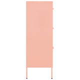 NNEVL Drawer Cabinet Pink 80x35x101.5 cm Steel