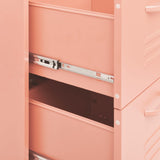 NNEVL Drawer Cabinet Pink 80x35x101.5 cm Steel