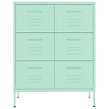 NNEVL Drawer Cabinet Mint 80x35x101.5 cm Steel