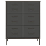 NNEVL Drawer Cabinet Anthracite 80x35x101.5 cm Steel