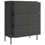 NNEVL Drawer Cabinet Anthracite 80x35x101.5 cm Steel