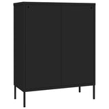 NNEVL Drawer Cabinet Black 80x35x101.5 cm Steel