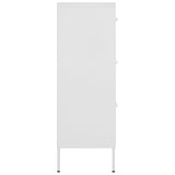 NNEVL Drawer Cabinet White 80x35x101.5 cm Steel