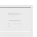 NNEVL Drawer Cabinet White 80x35x101.5 cm Steel