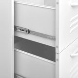 NNEVL Drawer Cabinet White 80x35x101.5 cm Steel