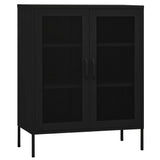 NNEVL Storage Cabinet Black 80x35x101.5 cm Steel