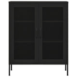 NNEVL Storage Cabinet Black 80x35x101.5 cm Steel