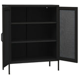 NNEVL Storage Cabinet Black 80x35x101.5 cm Steel