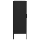 NNEVL Storage Cabinet Black 80x35x101.5 cm Steel