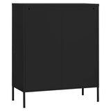 NNEVL Storage Cabinet Black 80x35x101.5 cm Steel
