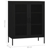 NNEVL Storage Cabinet Black 80x35x101.5 cm Steel
