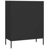 NNEVL Chest of Drawers Black 80x35x101.5 cm Steel