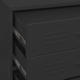 NNEVL Chest of Drawers Black 80x35x101.5 cm Steel
