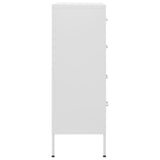 NNEVL Chest of Drawers White 80x35x101.5 cm Steel