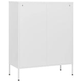 NNEVL Chest of Drawers White 80x35x101.5 cm Steel