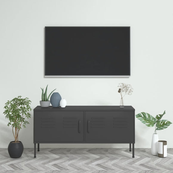 NNEVL TV Cabinet Anthracite 105x35x50 cm Steel