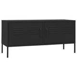 NNEVL TV Cabinet Black 105x35x50 cm Steel
