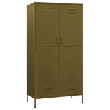 NNEVL Wardrobe Olive Green 90x50x180 cm Steel