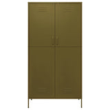 NNEVL Wardrobe Olive Green 90x50x180 cm Steel