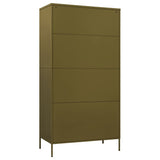 NNEVL Wardrobe Olive Green 90x50x180 cm Steel
