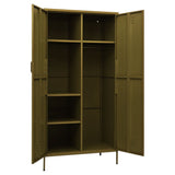 NNEVL Wardrobe Olive Green 90x50x180 cm Steel