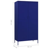 NNEVL Wardrobe Navy Blue 90x50x180 cm Steel