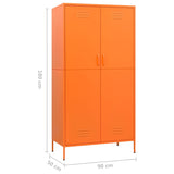 NNEVL Wardrobe Orange 90x50x180 cm Steel