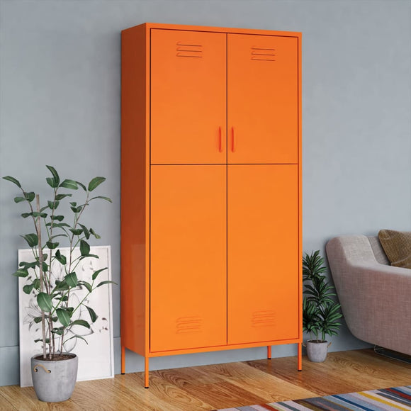 NNEVL Wardrobe Orange 90x50x180 cm Steel
