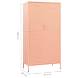 NNEVL Wardrobe Pink 90x50x180 cm Steel