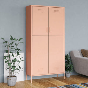 NNEVL Wardrobe Pink 90x50x180 cm Steel